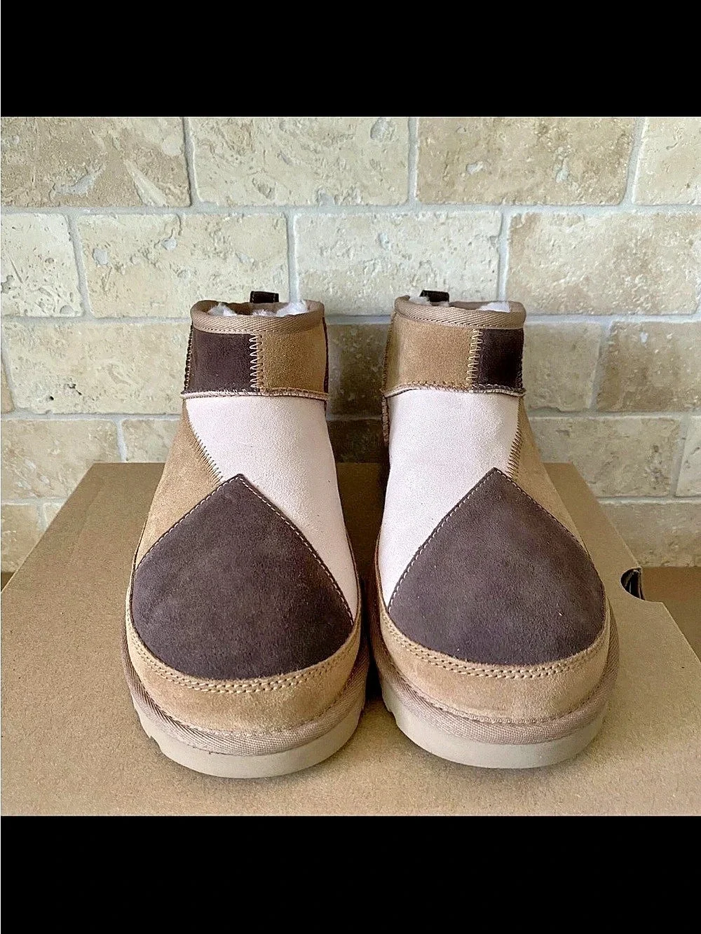 NWOT UGG Classic Ultra Mini Remagined Boot Color Block Sz US 10